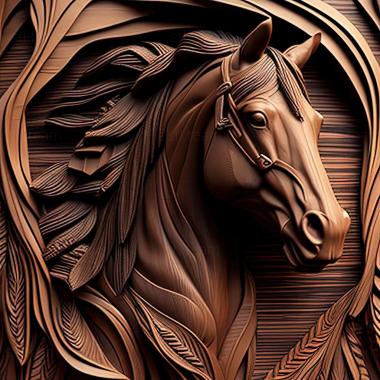 3D модель Лошадь команчи известное животное (STL)